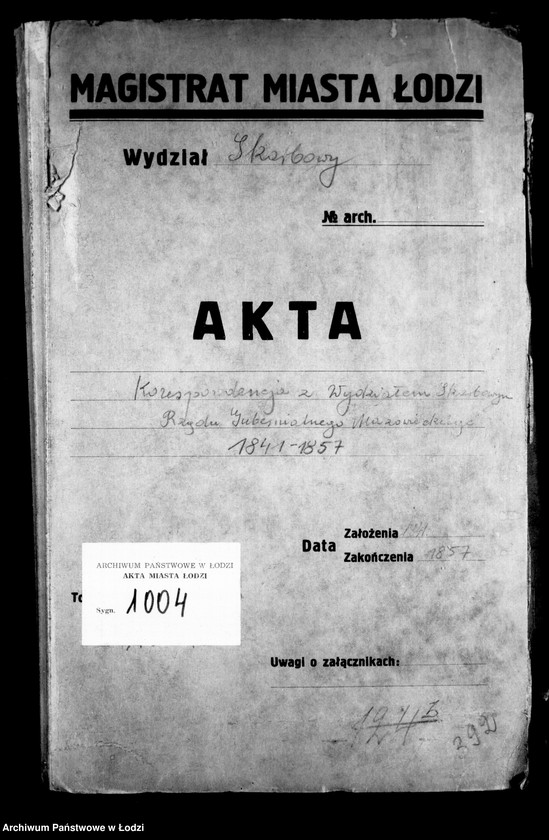 Obraz 4 z jednostki "[Korespondencja z Wydziałem Sarbowym Rządu Gubernialnego Mazowieckiego]"