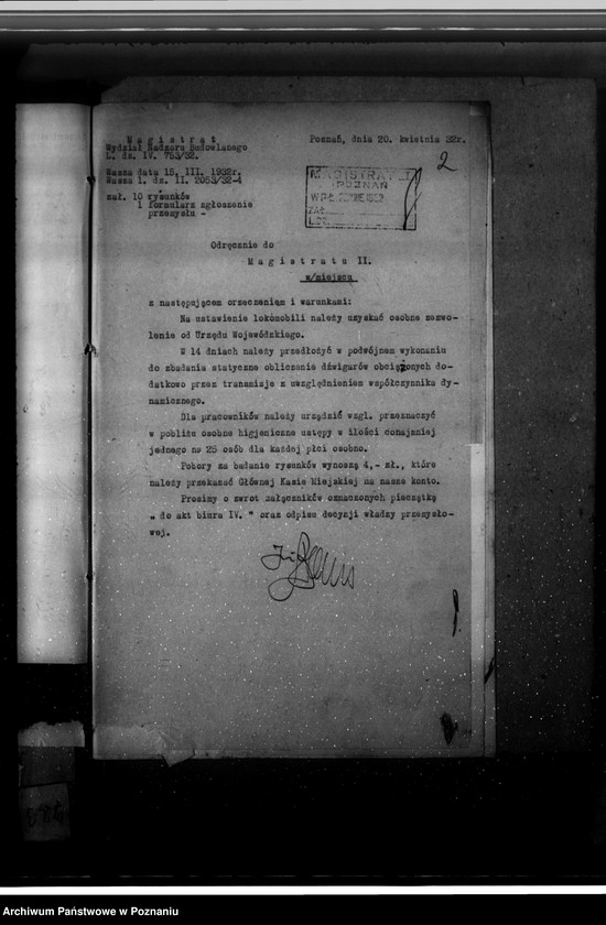 Obraz 6 z jednostki "Zatwierdzenie projektu urządzenia zakładu przemysłowego młyna śrutowego do maków nr 521 dla Firmy Landwirtschaftliche Hauptgesellschaft spółka z o. o. w Poznaniu"