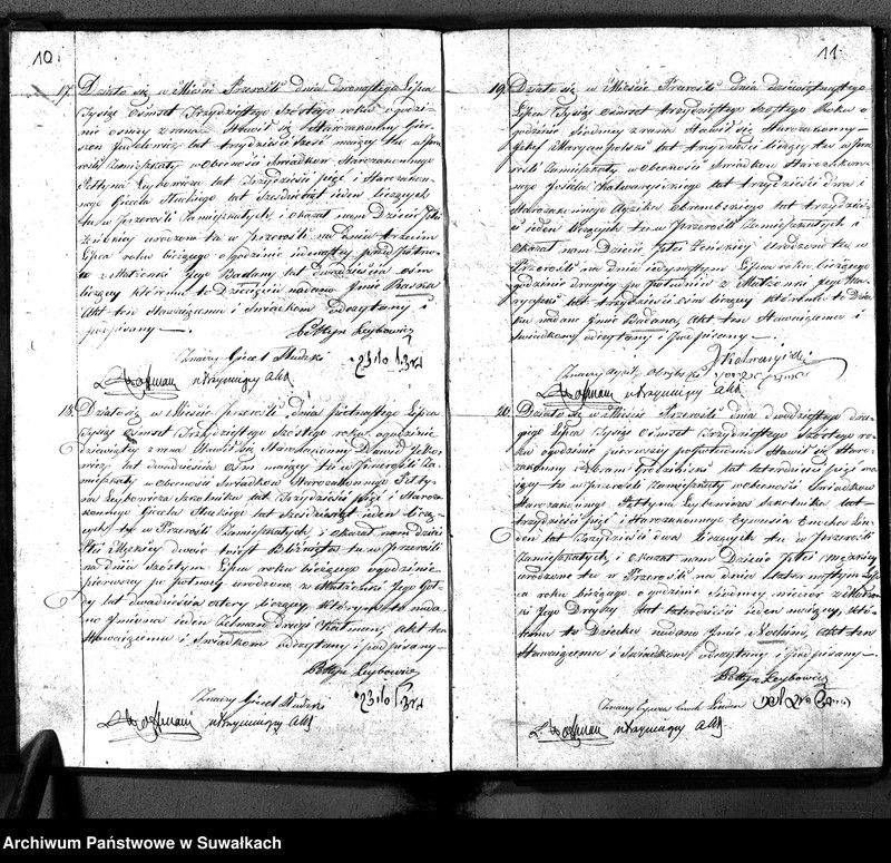 image.from.unit.number "Duplikatu Ksiąg do zapisywania akt Urodzenia Zeyścia i Zaślubin na rok 1836. Okręgu Przerośl."