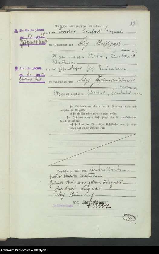 image.from.unit.number "Heirats-Haupt-Register Tom II, Nr 196-397"