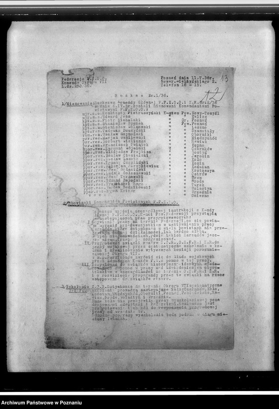 Obraz 17 z jednostki "Rozkazy, okólniki, komunikaty Federacji Polskich Związków Obrońców Ojczyzny Zarządu Grodzkiego oraz sprawozdanie z działalności gospody i świetlic-ewidencja kół kombatanckich należących do Federacji Zarządu Grodzkiego"