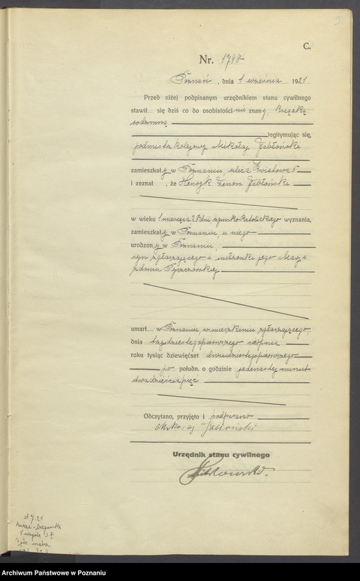 Obraz 11 z jednostki "Księga miejscowa zgonów tom IV [Rejestr główny zgonów]"