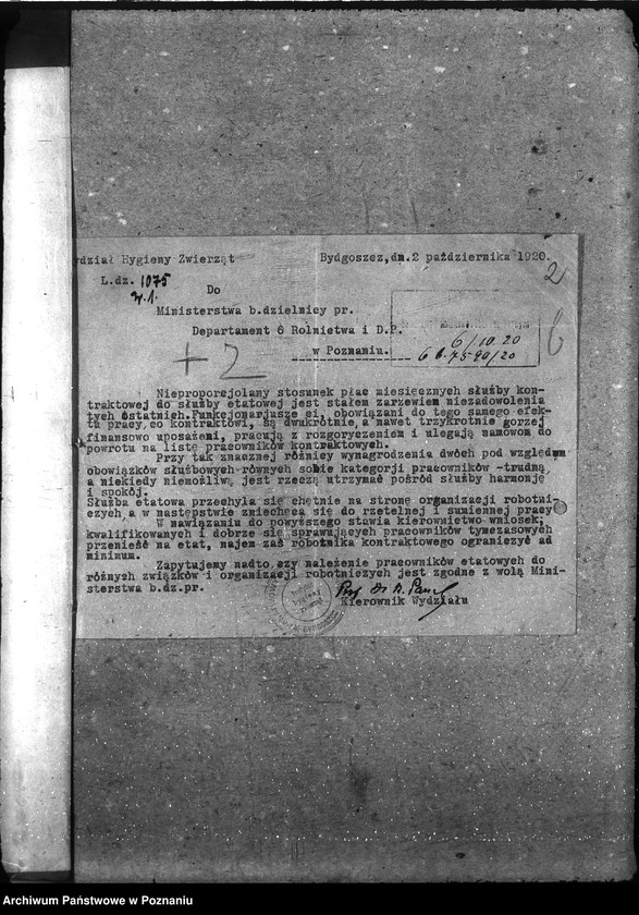 image.from.unit.number "Sprawy osobowe Państw. Inst. Nauk. Rolniczy w Bydgoszczy etatyzowanie funkcjonariuszy niższych"