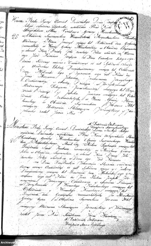 image.from.unit.number "Akta Urodzonych Gminy Mirosławskiey na Rok 1820"