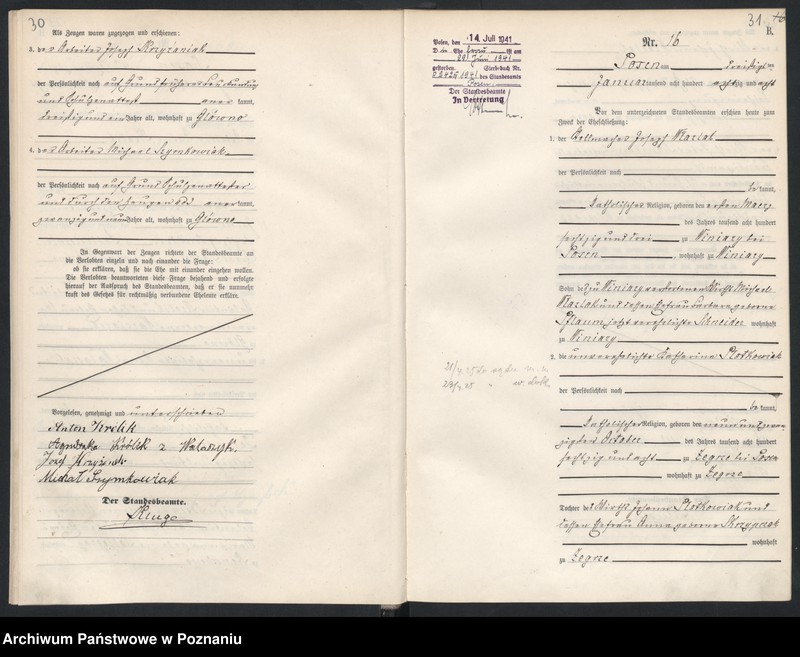 Obraz 18 z jednostki "Księga małżeństw"