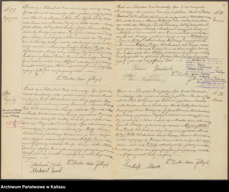 Obraz 12 z jednostki "Duplikat aktów stanu cywilnego urodzeń, zejść i ślubów"