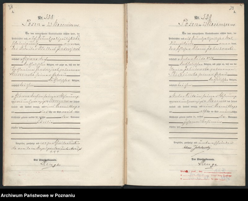 Obraz 17 z jednostki "Księga urodzeń t. II"