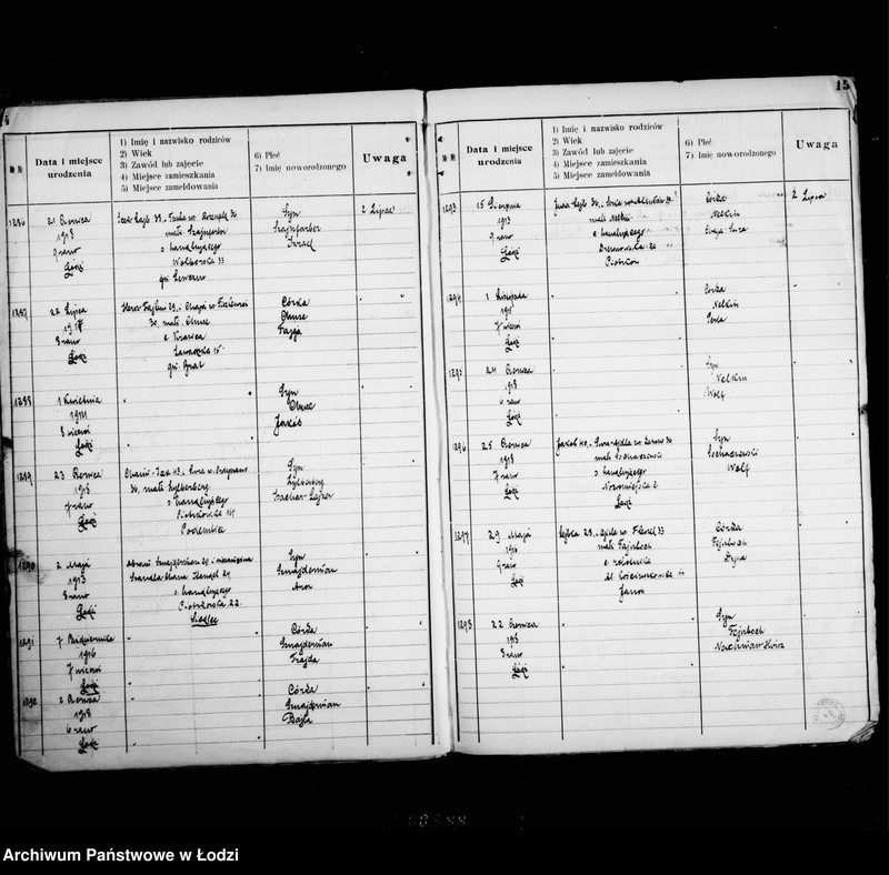 Obraz 12 z jednostki "[Ksiega urodzeń]"