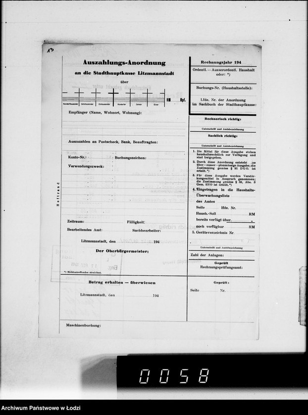 Obraz 16 z jednostki "Ritter et Co.Rechnungen [za dostawy towarów dla Getta]"