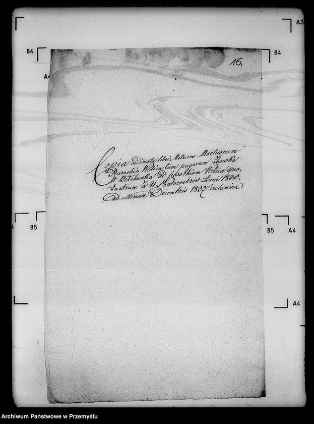 Obraz 19 z jednostki "[Kopie ksiąg metrykalnych parafii Wolica z filiami Bełchówka, Zboiska (dekanat Buków)]"