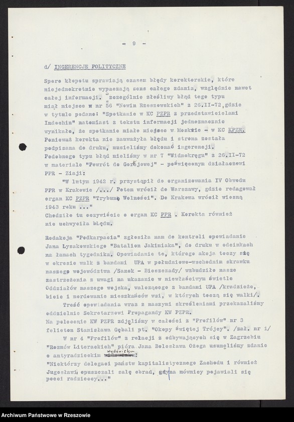 image.from.collection.number "Wojewódzki Urząd Kontroli Prasy, Publikacji i Widowisk w Rzeszowie111"