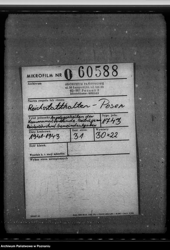 Obraz 2 z jednostki "Angelegenheiten der Kommunalverbände. Beiträge zum Reichsnährstand. Gemeindeabgaben."