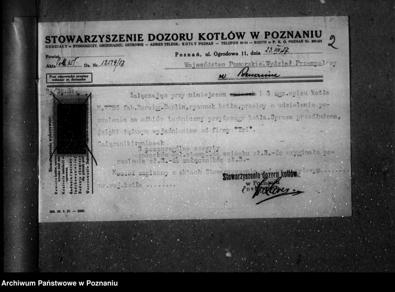 Obraz 6 z jednostki "Towarzystwo robót inżynieryjnych "Tri" w Poznaniu nr woj. 5983"