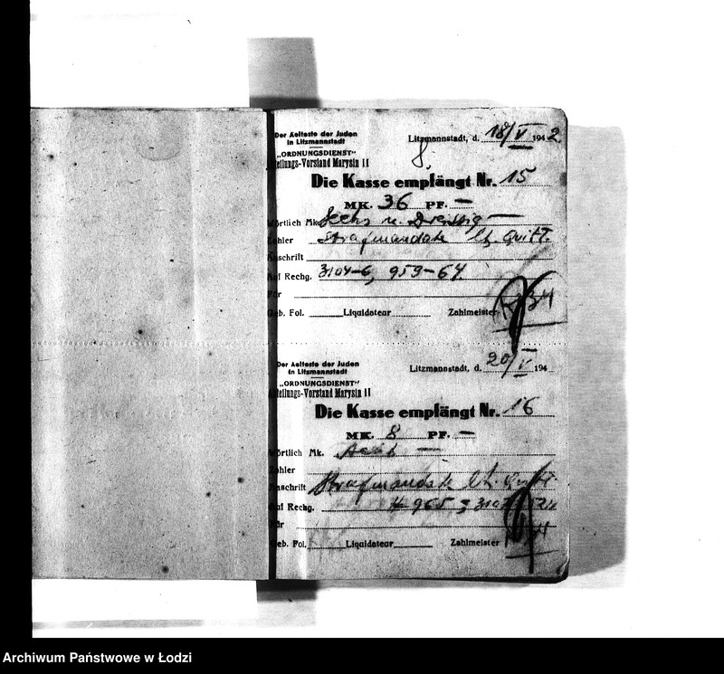 Obraz 10 z jednostki "[Pokwitowania otrzymanych pieniędzy, listy wypłat i inne]"