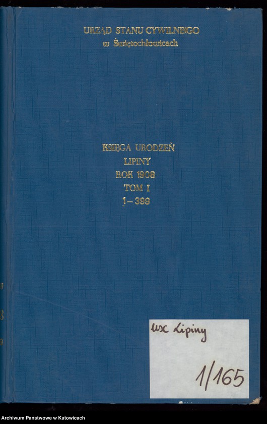 image.from.unit.number "Księga urodzeń T.I nr 1-399"