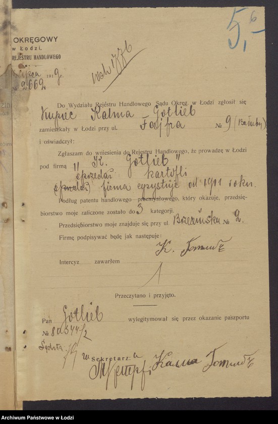 Obraz 8 z jednostki "Kalma Gotlieb – sprzedaż kartofli"