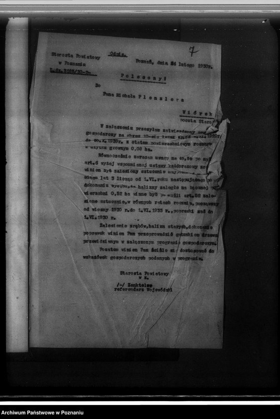 Obraz 11 z jednostki "Program urządzenia gospodarstwa leśnego dla Michała Plenzlera w gminie Wiórek powiat. poznański 1929-1939"