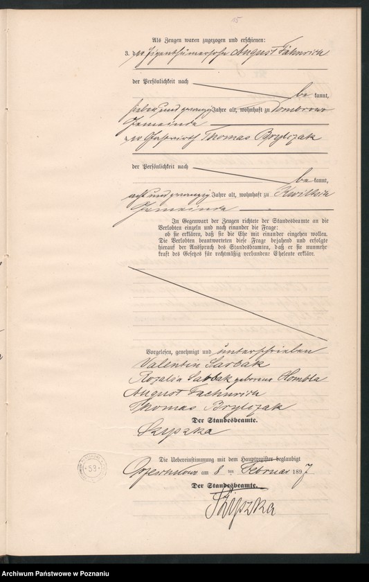 Obraz 17 z jednostki "Księga małżeństw"