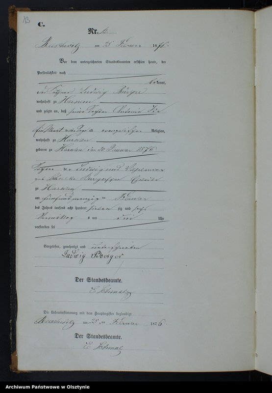 image.from.unit.number "Sterbe-Neben-Register Nr 1 - 71"