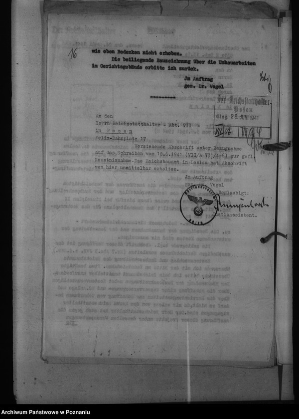 Obraz 20 z jednostki "Amtsgericht Gabin - Gąbin"