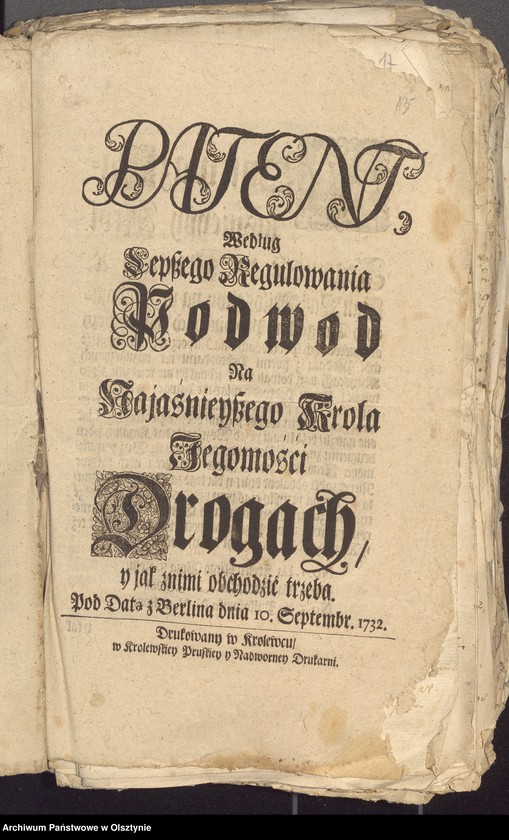 image.from.unit.number "Königliche Edikte, Patente usw. [Rozporządzenia królewskie]"