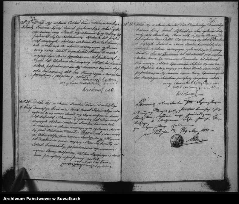 image.from.unit.number "Duplikat Akt Urodzonych, Zaślubionych i Umarłych Urzędnika Stanu Cywilnego Okręgu Puńsk z r.1850."