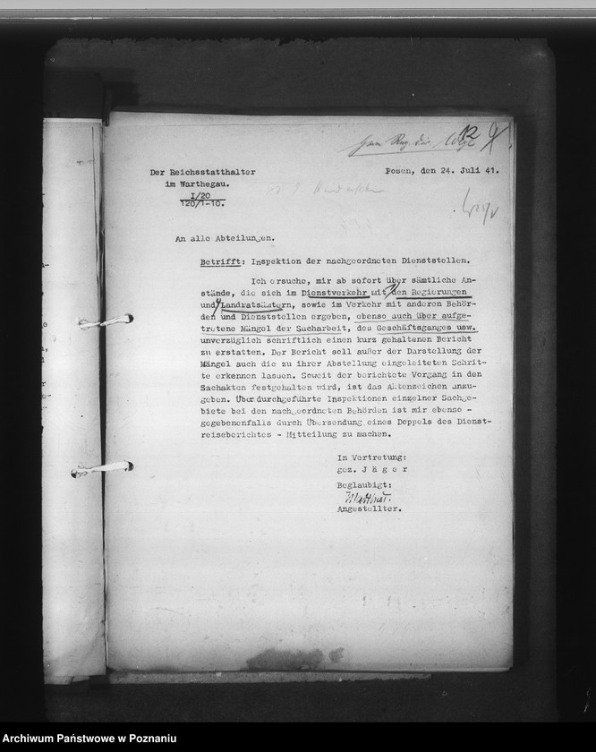 Obraz 17 z jednostki "Erlasse und Bestimmungen"