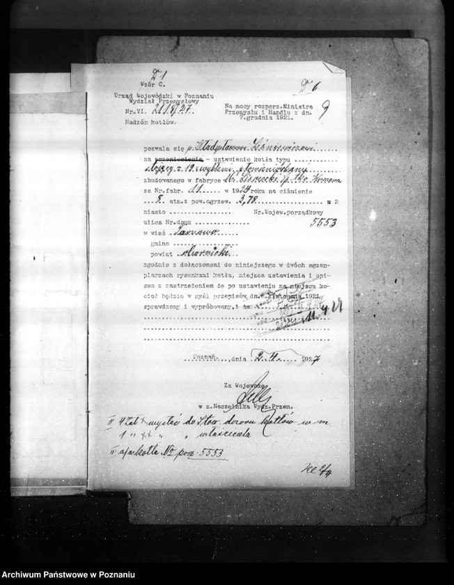 Obraz 13 z jednostki "Mleczarnia parowa własność. Leśniewicz we wsi Tarnowo pow. obornicki nr woj. 5553"