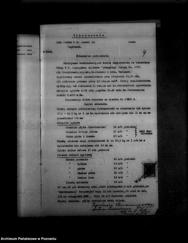 Obraz 13 z jednostki "Majętność Szamotulska własność Matuszewski nr woj. kotła 4275"