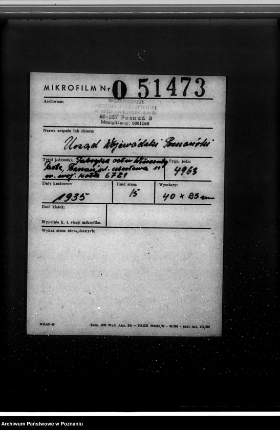 Obraz 2 z jednostki "Fabryka octu Wincenty Paetz Poznań ul. Mostowa 11 nr woj. 6721"