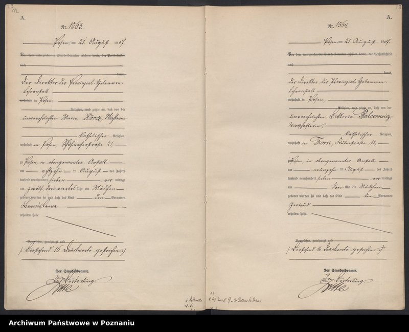 Obraz 9 z jednostki "Księga miejscowa urodzeń tom IV [Rejestr główny urodzeń]"