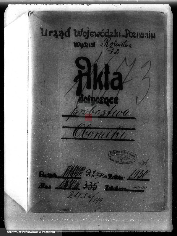 Obraz 4 z jednostki "Probostwo Oborniki /Nadzór nad gospodarką leśną/"