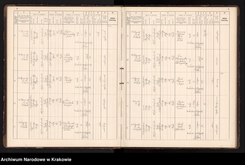 image.from.unit.number "Księga obejmująca wpisy wypadków śmierci Izraelitów w okręgu metrykalnym Krakowskim na rok 1897"
