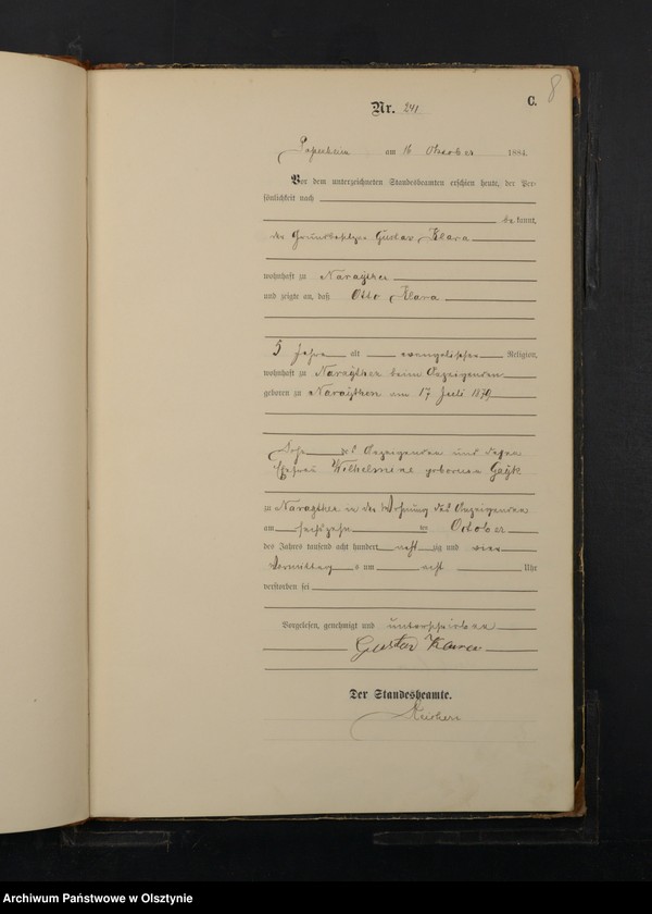 image.from.unit.number "Sterbe-Haupt-Register T.II Nr 235 - 306"