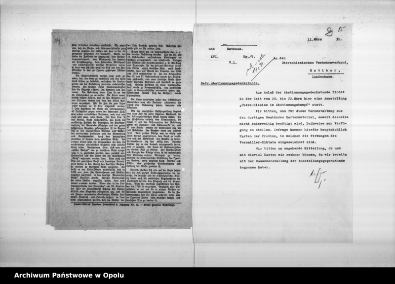 Obraz 13 z jednostki "Oberschlesien im Abstimmungskampf März 1931 Berufsschule"