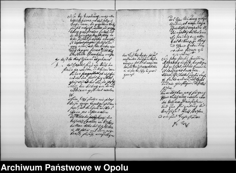 Obraz 10 z jednostki "Manual Acten der hiesigen katholischen Parochianen in der Streit-Sache c/. Fiscum betreffend die gefordert[en] Beiträge zum Bau des Pfarrhaußes in Oppeln Vom Jahre 1828 bis Nov: 1832"