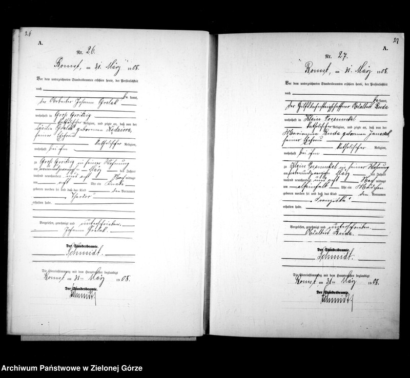 Obraz 19 z jednostki "[Księga urodzeń]"