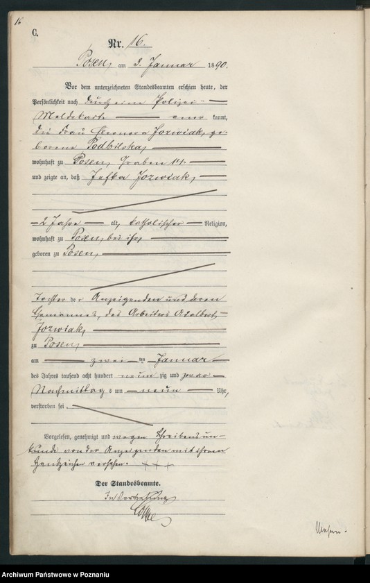 Obraz 19 z jednostki "Księga zgonów t. I"