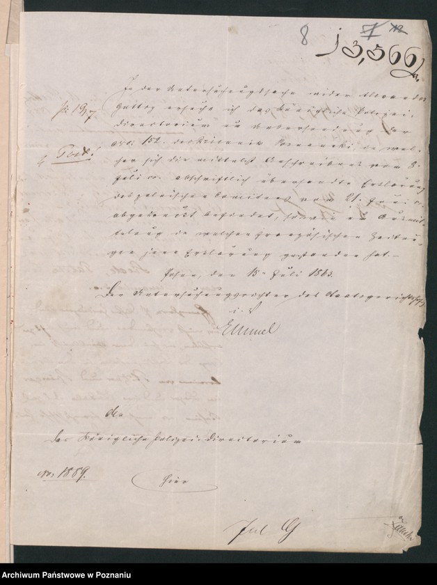 Obraz 11 z jednostki "A. betr. Alexander von Guttry, Gutsbesitzer auch Johann Kurzyna in Paris"