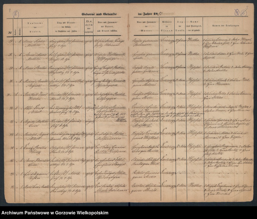 image.from.unit.number "Duplikate der Hauptkirche Landsberg an der Warthe (zawiera też księgę zgonów Konkordien Kirche z 1857 r.)"