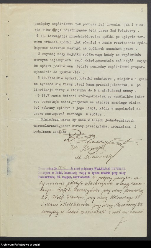 Obraz 11 z jednostki "Dereczyński, Sławin, Milikowski – sprzedaż towarów manufakturowych"