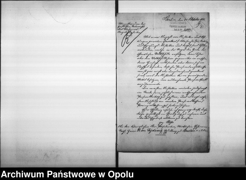 Obraz 20 z jednostki "Acta Generalia des Magistrats zu Oppeln betreffend Stiftungen Vol. I"