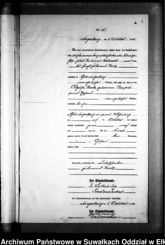 image.from.unit.number "Geburts-Neben-Register des Preussischen Standes-Amtes Kehlen Kreis Angerburg"