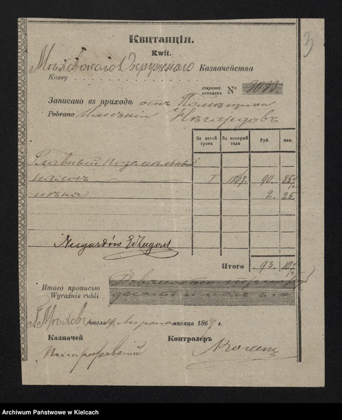 image.from.unit.number "Podatki dóbr Przęsławice i Niegardów"