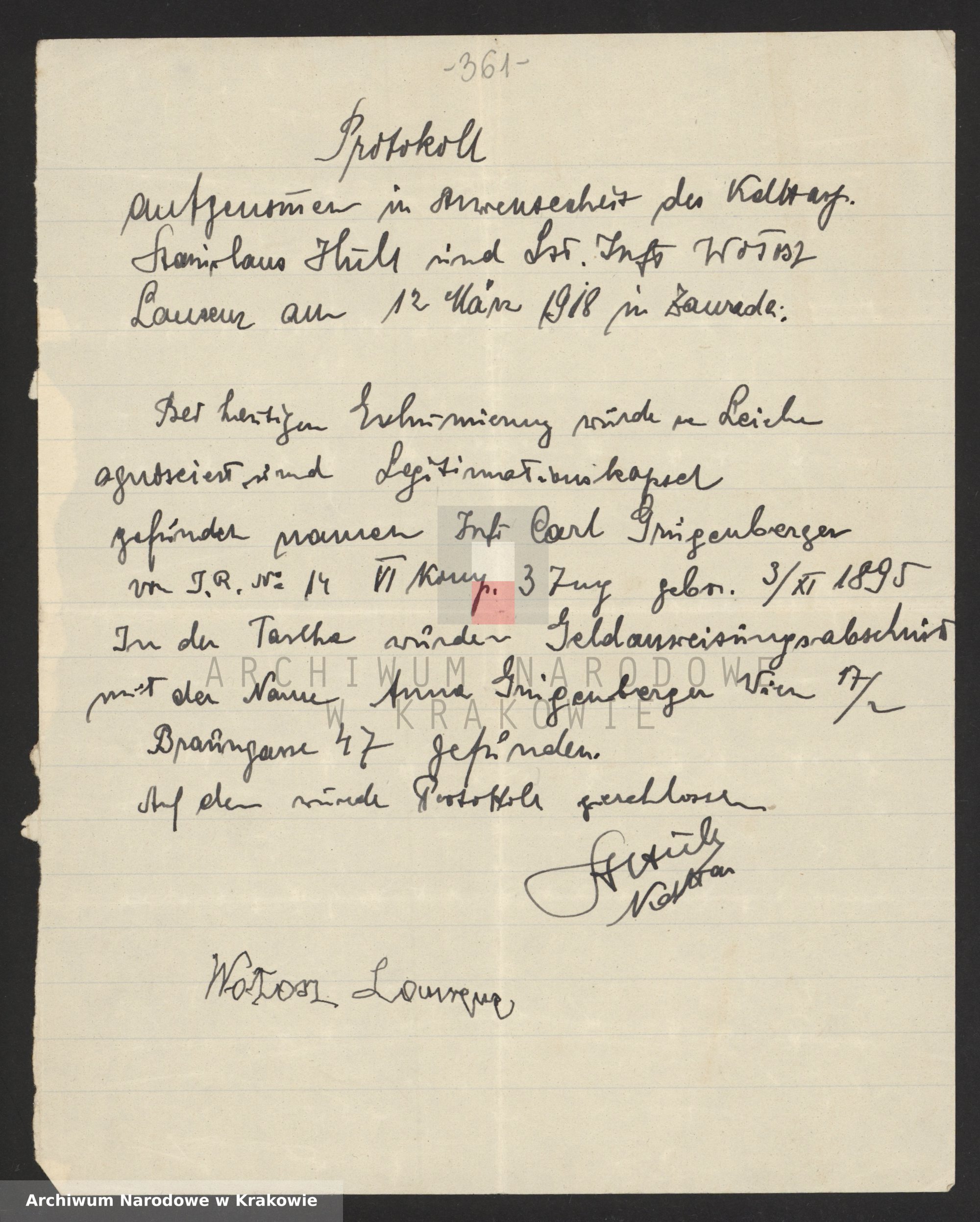Skan z jednostki: Wykazy poległych i zmarłych żołnierzy i jeńców, plany oraz sprawy gruntowe cmentarzy wojennych w powiatach: Pilzno, Ropczyce, Rzeszów, Sanok.