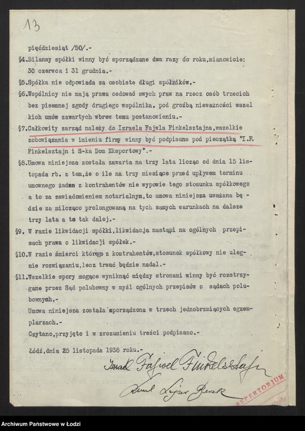 Obraz 15 z jednostki "Dom Eksportowy- Izrael Fajwel Finkelsztajn- wyrób i sprzedaż chustek oraz towarów wigoniowych"