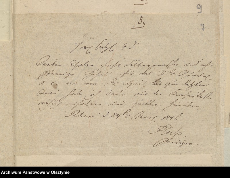 image.from.unit.number "Beläge zur Jahres Rechnung der Kirche zu Rhein für das Jahr 1846"