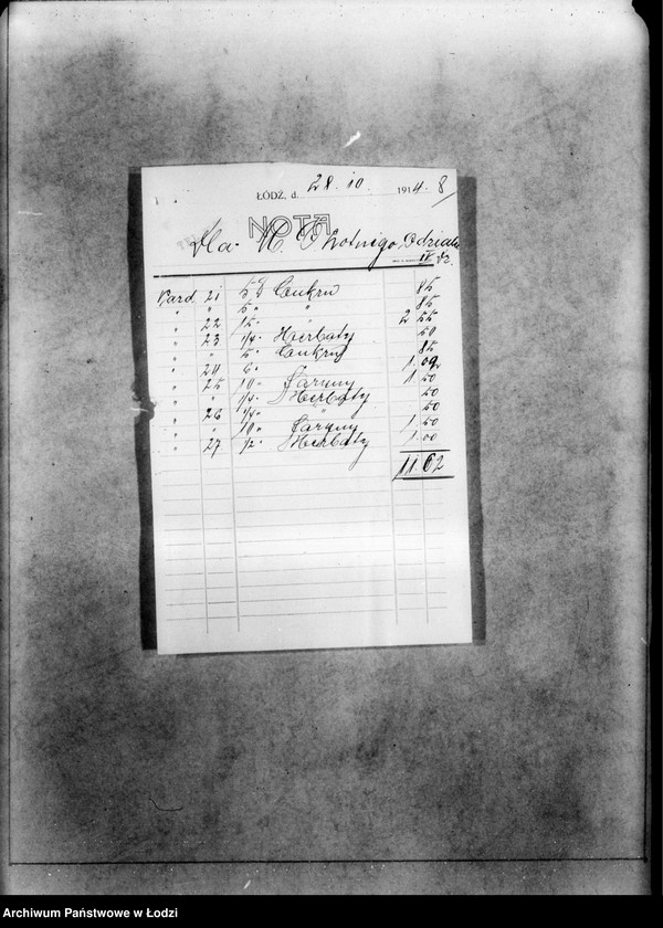 Obraz 11 z jednostki "Raporty kasowe Milicji Obywatelskiej dzielnica II"