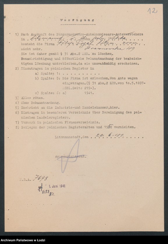 Obraz 14 z jednostki "Filip Fogel- sklep rzeźniczy"