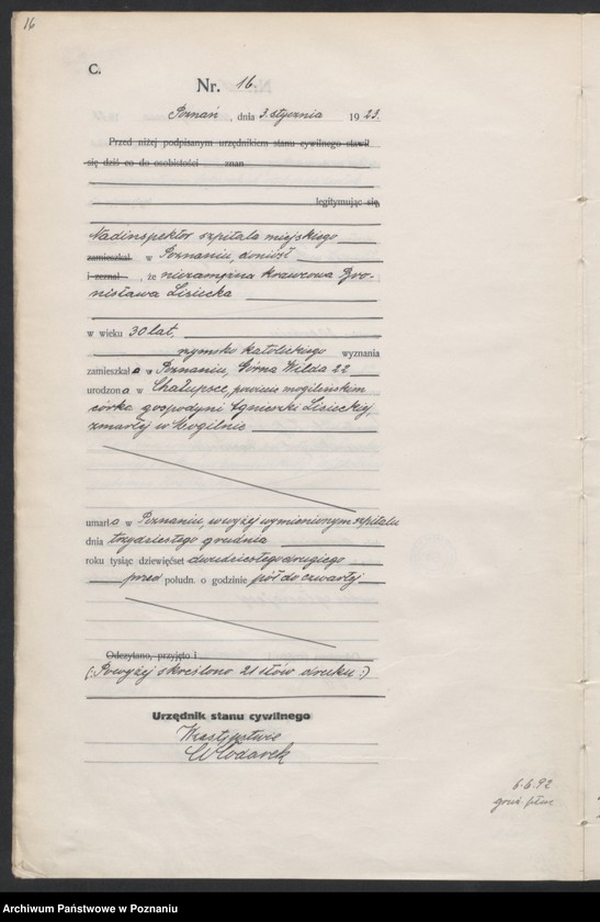 Obraz 18 z jednostki "Księga miejscowa zgonów tom I [Rejestr główny zgonów]"